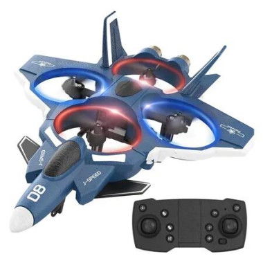 Foam Fighter Jet Drone for Kids, RC Plane Easy to Fly Remote Control Airplane with Auto Hovering, 360 Degree Flip and 2 Batteries