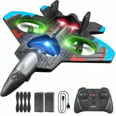 Foam Remote Control Airplanes RC Planes,RC Airplane Fighter Jet with Light,360 Degree Flip Fighter Jet Toy,Stunt Roll,Airplane Toy Gifts for Age3+