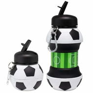 Detailed information about the product Foldable 550ML Football Water Bottles Portable Sports Bottle Outdoor Sports Soccer Ball Shaped Water Cup Bottle