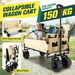 Foldable Beach Trolley Cart Wagon Utility Trailer Garden Outdoor Picnic Camping Shopping Luggage Sports Market Barrow Grocery Collapsible Wheels 150kg. Available at Crazy Sales for $139.95