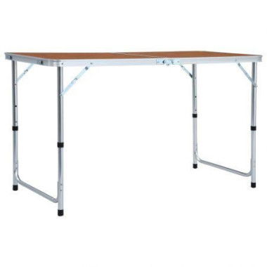 Foldable Camping Table Aluminium 120x60 Cm