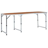 Detailed information about the product Foldable Camping Table Aluminium 180x60 Cm