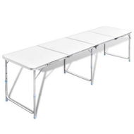 Detailed information about the product Foldable Camping Table Height Adjustable Aluminium 240 X 60 Cm