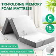 Detailed information about the product Foldable Foam Mattress Cot Trifold Sofa Bed Extra Thick Sleeping Floor Mat Portable Camping Travel Cushion Bamboo Cover