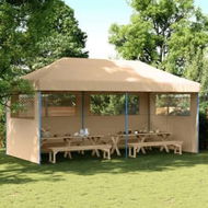 Detailed information about the product Foldable Party Tent Pop-Up with 3 Sidewalls Beige