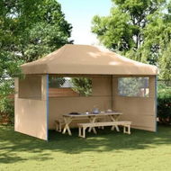 Detailed information about the product Foldable Party Tent Pop-Up with 3 Sidewalls Beige