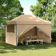 Detailed information about the product Foldable Party Tent Pop-Up with 4 Sidewalls Beige