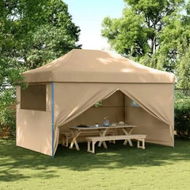 Detailed information about the product Foldable Party Tent Pop-Up with 4 Sidewalls Beige