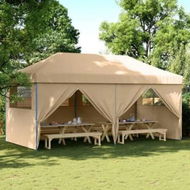 Detailed information about the product Foldable Party Tent Pop-Up with 4 Sidewalls Beige