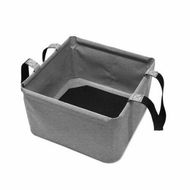 Detailed information about the product Foldable Portable Fishing Square Hiking Washing Water Container Backpacking Car Wash Basin Bucket (Gray)