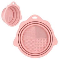 Detailed information about the product Foldable Silicone Makeup Brush Cleaner Bowl,Portable Cleaning Tool for Brushes,Powder Puffs,and Sponges (Pink)