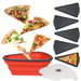 Foldable Silicone Pizza Storage Container Organize and Save Space, Adjustable Size, Microwave Dishwasher Safe (Red). Available at Crazy Sales for $14.99