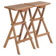 Detailed information about the product Folding Bar Stools 2 pcs Solid Teak Wood