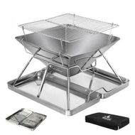 Detailed information about the product Folding BBQ Portable Charcoal Grill 2-IN-1