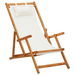 Folding Beach Chair Solid Eucalyptus Wood And Fabric Cream. Available at Crazy Sales for $99.95