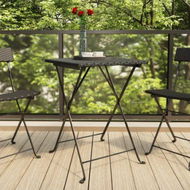 Detailed information about the product Folding Bistro Table Black 55x54x71 Cm Poly Rattan