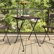 Detailed information about the product Folding Bistro Table Brown 55x54x71 Cm Poly Rattan