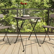 Detailed information about the product Folding Bistro Table Grey 55x54x71 Cm Poly Rattan