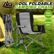 Detailed information about the product Folding Camping Chair Picnic Hiking Outdoor Beach Fishing Seat Lawn Patio Seating Furniture Portable Lightweight with Armrests Cup Holder Grey