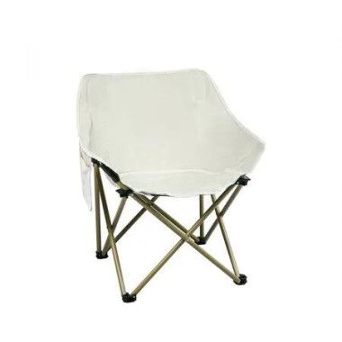 Folding Camping Moon Chair Lightweight Beige