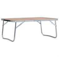 Detailed information about the product Folding Camping Table Brown Aluminium 60x40 Cm