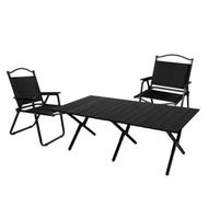 Detailed information about the product Folding Camping Table Chair Set Black