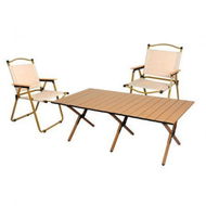 Detailed information about the product Folding Camping Table Chair Set Oak