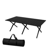 Detailed information about the product Folding Camping Table Portable Black