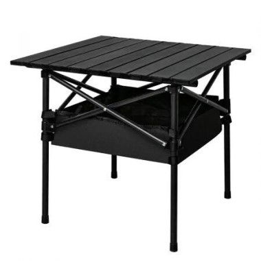 Folding Camping Table Portable Black