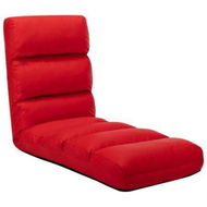 Detailed information about the product Folding Floor Chair Red Faux Leather