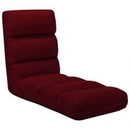 Detailed information about the product Folding Floor Chair Wine Red Faux Leather