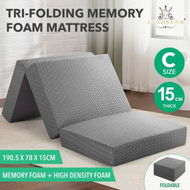 Detailed information about the product Folding Foam Mattress Trifold Sofa Bed Camping Floor Portable Sleeping Mat Extra Thick Cushion Removable Cover Cot Size