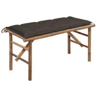 Detailed information about the product Folding Garden Bench with Cushion 118 cm Bamboo