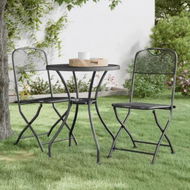 Detailed information about the product Folding Garden Chairs 2 Pcs Expanded Metal Mesh Anthracite