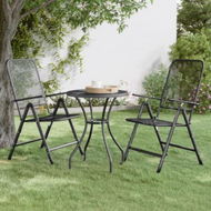 Detailed information about the product Folding Garden Chairs 2 Pcs Expanded Metal Mesh Anthracite