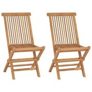 Detailed information about the product Folding Garden Chairs 2 Pcs Solid Wood Teak