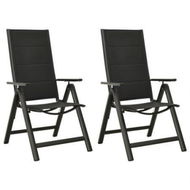 Detailed information about the product Folding Garden Chairs 2 Pcs Textilene And Aluminium Anthracite