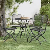 Detailed information about the product Folding Garden Chairs 4 Pcs Expanded Metal Mesh Anthracite