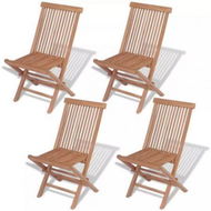 Detailed information about the product Folding Garden Chairs 4 Pcs Solid Teak Wood