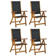 Detailed information about the product Folding Garden Chairs 4 pcs Solid Wood Acacia and Textilene