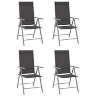 Detailed information about the product Folding Garden Chairs 4 pcs Textilene Black