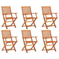 Detailed information about the product Folding Garden Chairs 6 pcs Solid Eucalyptus Wood