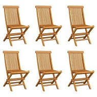 Detailed information about the product Folding Garden Chairs 6 Pcs Solid Teak Wood