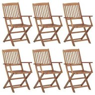 Detailed information about the product Folding Garden Chairs 6 pcs Solid Wood Acacia