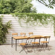 Detailed information about the product Folding Garden Chairs 6 pcs Steel and Solid Wood Acacia