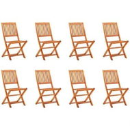 Detailed information about the product Folding Garden Chairs 8 pcs Solid Eucalyptus Wood