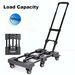 Folding Hand Truck, 100kgs Heavy Duty Luggage Cart, Utility Dolly Platform Cart with 6 Wheels & 2 Elastic Ropes for Luggage,Shopping, Office Use,Black. Available at Crazy Sales for $69.95