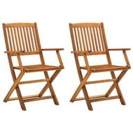 Detailed information about the product Folding Outdoor Chairs 2 Pcs Solid Acacia Wood