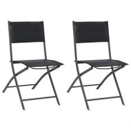 Detailed information about the product Folding Outdoor Chairs 2 Pcs Steel And Textilene