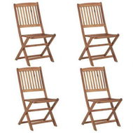 Detailed information about the product Folding Outdoor Chairs 4 Pcs Solid Acacia Wood